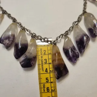 Collar gargantilla con amatistas naturales