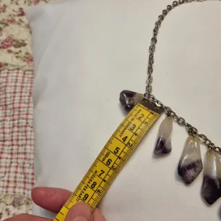 Collar gargantilla con amatistas naturales