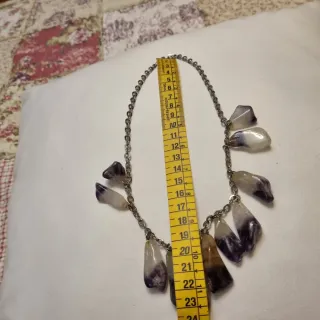 Collar gargantilla con amatistas naturales