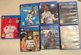 PS4 Slim Negra con mando + juegos