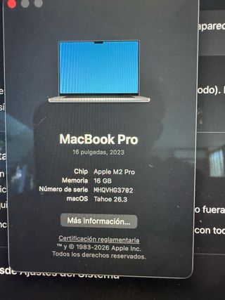 Apple MacBook Pro M2 Pro Gris Espacial Portatil