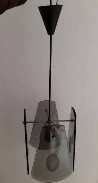 Lampadario vitage in Cristallo Fumé