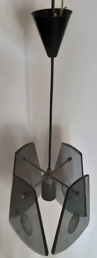 Lampadario vitage in Cristallo Fumé