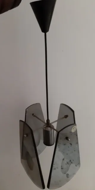 Lampadario vitage in Cristallo Fumé