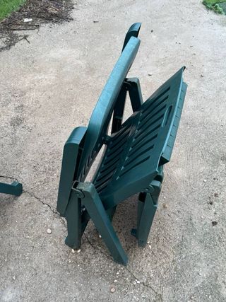 2 Tumbonas Plegables Jardín Verde