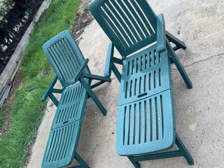 2 Tumbonas Plegables Jardín Verde