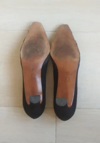 Zapatos negros tacón mujer piel n°38, de calidad