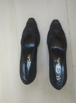 Zapatos negros tacón mujer piel n°38, de calidad