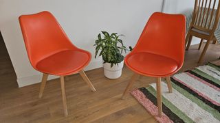 Juego de 2 Sillas Naranja Diseño