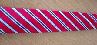 Lote de 3 corbatas: azul, roja y estampada