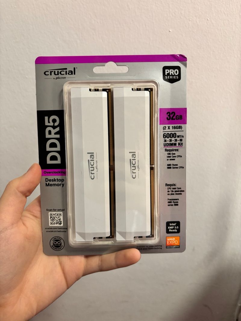 Crucial DDR5 32GB (2x16GB) 6000MHz RAM