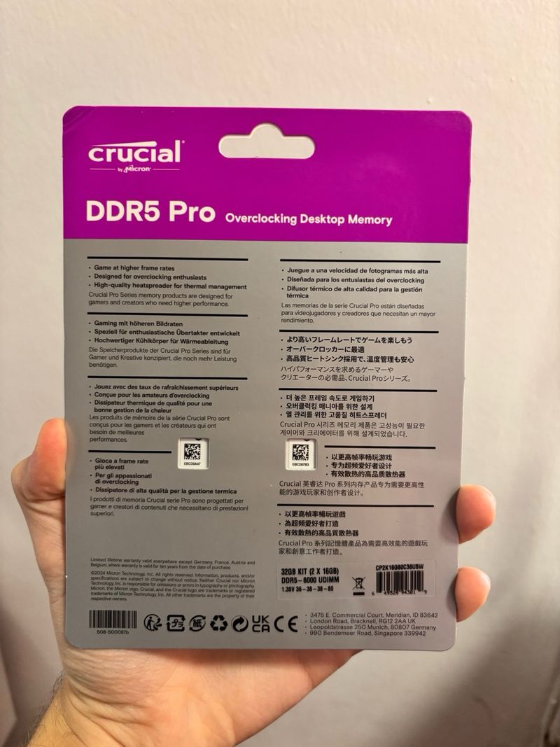 Crucial DDR5 32GB (2x16GB) 6000MHz RAM afbeelding 2