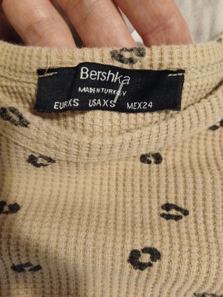 Bershka Camiseta Beige XS