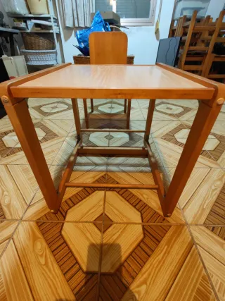 Mesa y Silla Infantil Madera