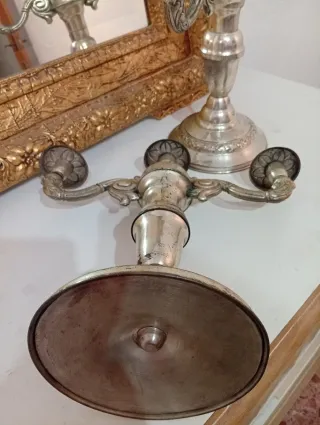 Oferta. Candelabro Art Decó, baño Plata. Antes 158