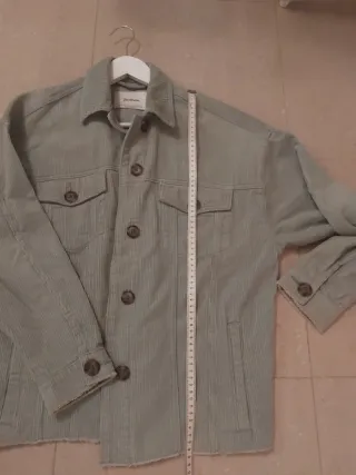 Sobrecamisa verde pana Stradivarius Talla M