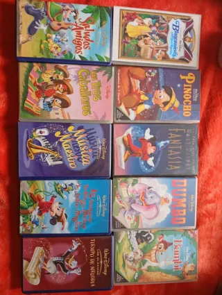76 Películas Disney Clásicos VHS con revobinador