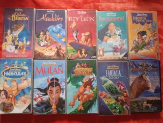 76 Películas Disney Clásicos VHS con revobinador