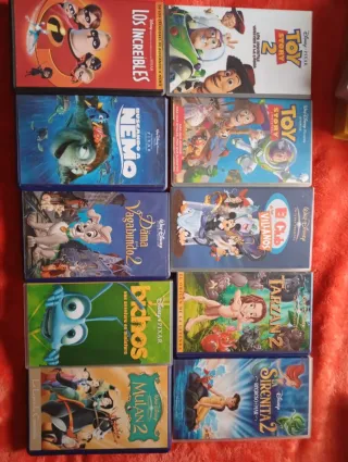 76 Películas Disney Clásicos VHS con revobinador