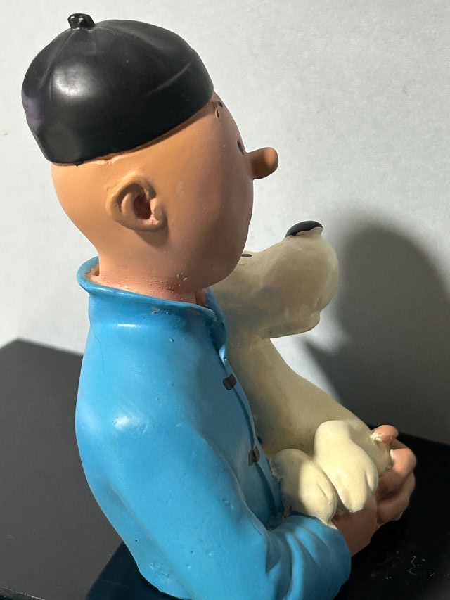 Busto TINTIN & Milú Loto azul