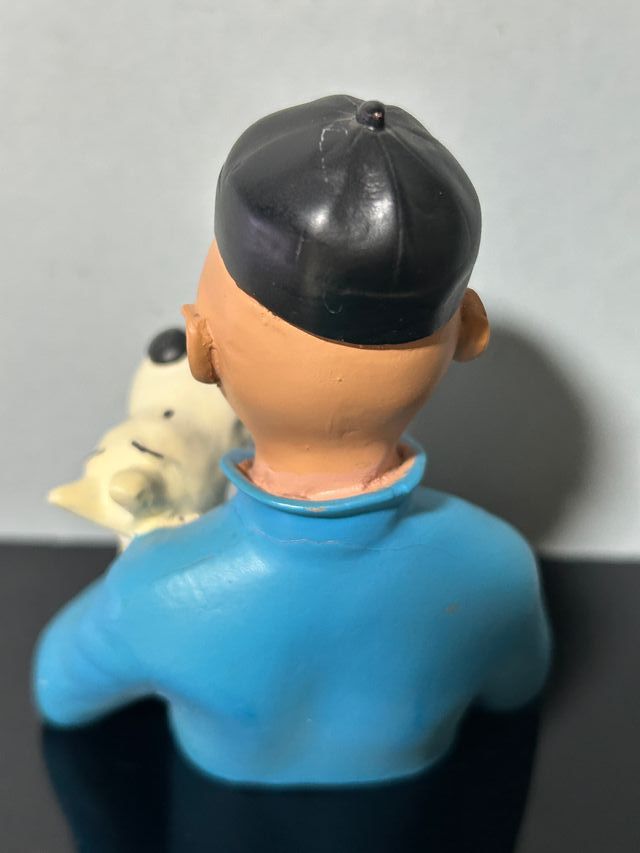 Busto TINTIN & Milú Loto azul