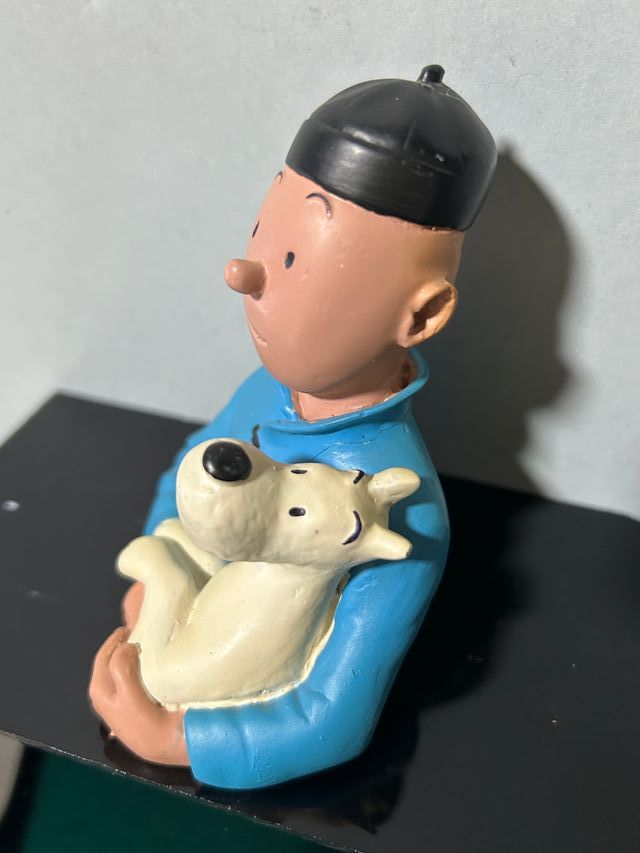 Busto TINTIN & Milú Loto azul