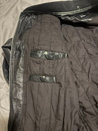 Chaqueta Bomber Buxter Hombre Cuero Negra