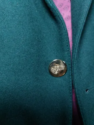 Blazer Donna Lana Vergine pura Verde Vintage