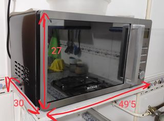 Microondas con grill y puerta espejo