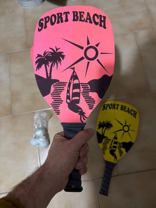 Set 4 racchette da spiaggia con palline