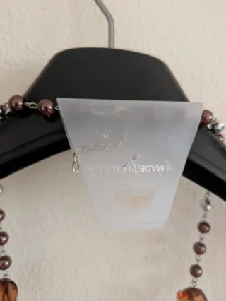 Collar Largo Multicapa Ámbar y Chocolate