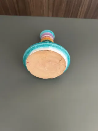 Porta candela ceramica dipinto a mano