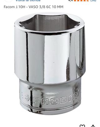 4 Vasos Facom 10mm 3/8 6 caras