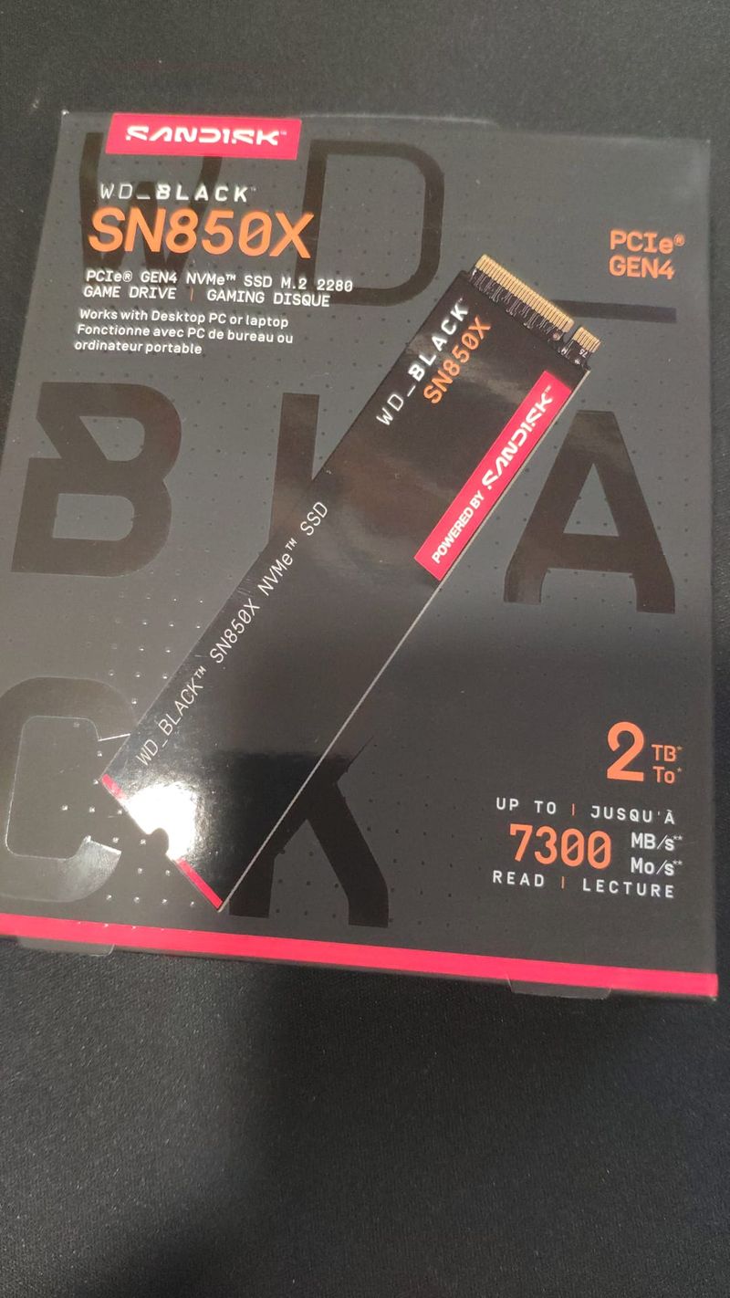SSD NVMe WD_BLACK SN850X 2TB PCIe Gen4