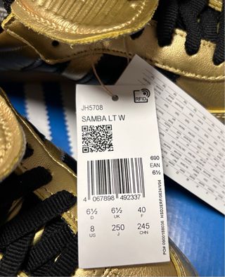 Zapatillas Adidas Samba Doradas Mujer Talla 40