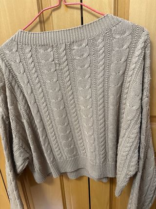 Jersey Stradivarius marrón trenzado Talla XS