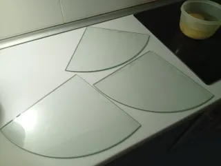 Estanterías de cristal (3 unidades)