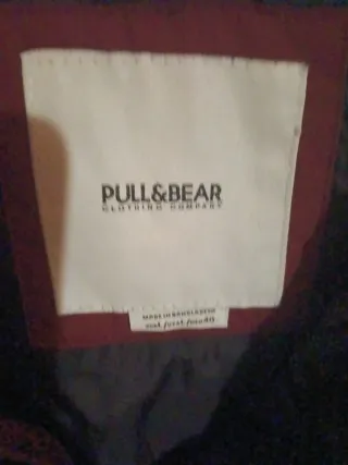 Cazadora Pull&Bear Canguro Granate