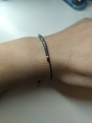 Pulsera Plata y Cristal Morado