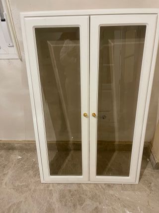 Puertas de mueble blancas con cristal