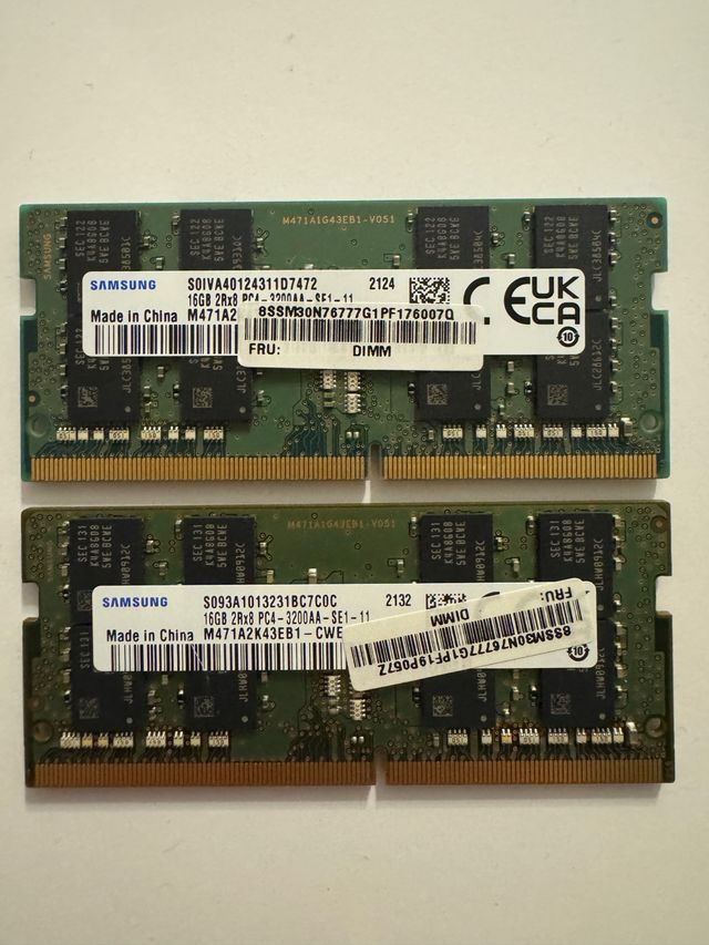 memorias portátil DDR4 32Gb 3200Mhz