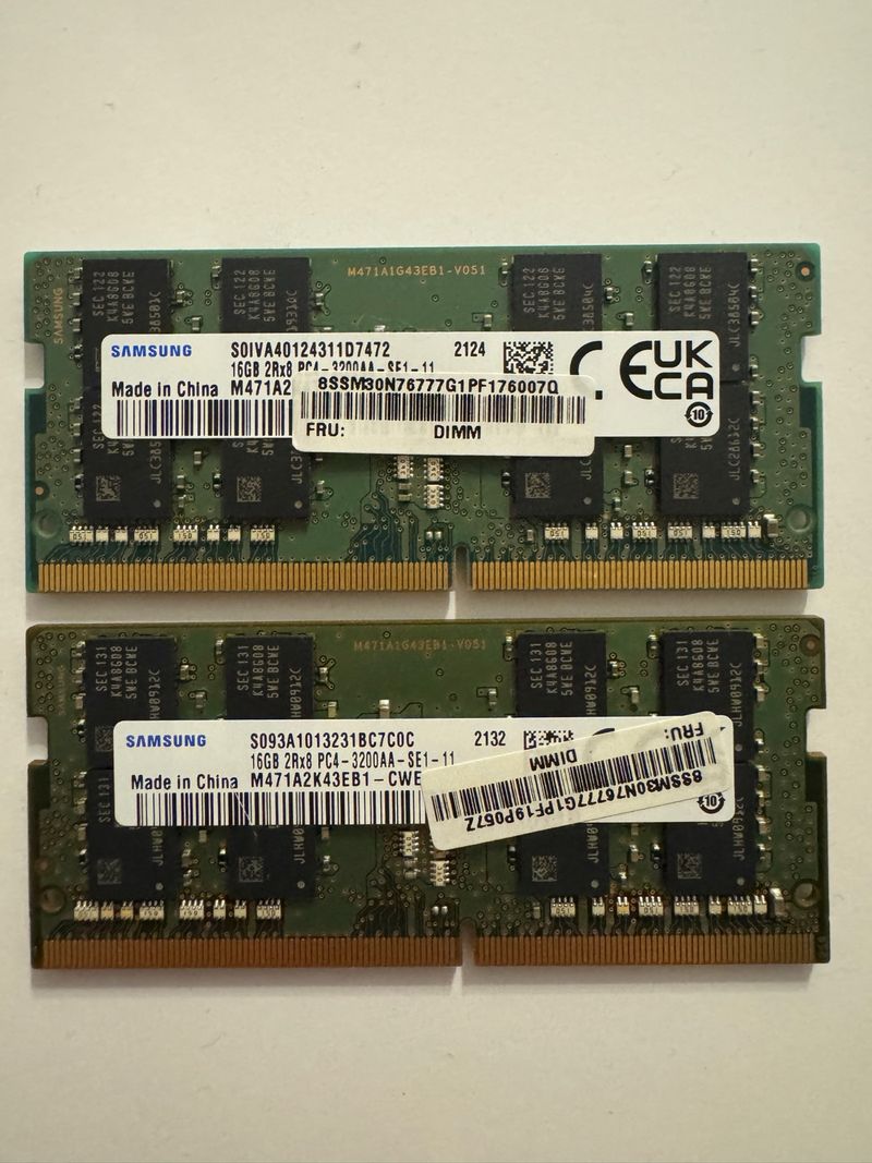 memorias portátil DDR4 32Gb 3200Mhz
