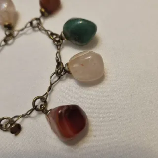 Pulsera Vintage Piedras Naturales Semipreciosas