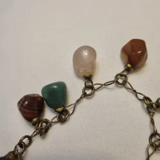 Pulsera Vintage Piedras Naturales Semipreciosas