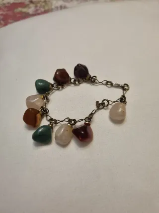 Pulsera Vintage Piedras Naturales Semipreciosas