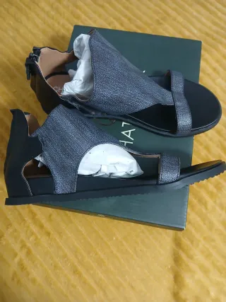 Sandalias  Mujer Negro/Plata