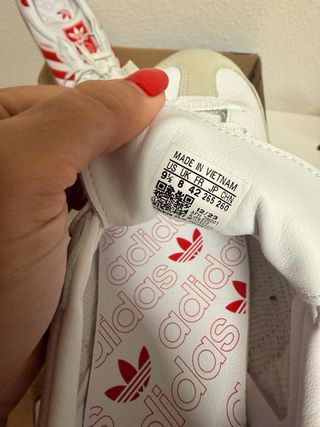 Adidas Samba T42 Blancas y Rojas