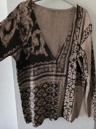 Chaqueta de punto estampada