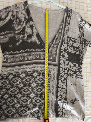 Chaqueta de punto estampada