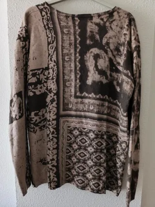 Chaqueta de punto estampada